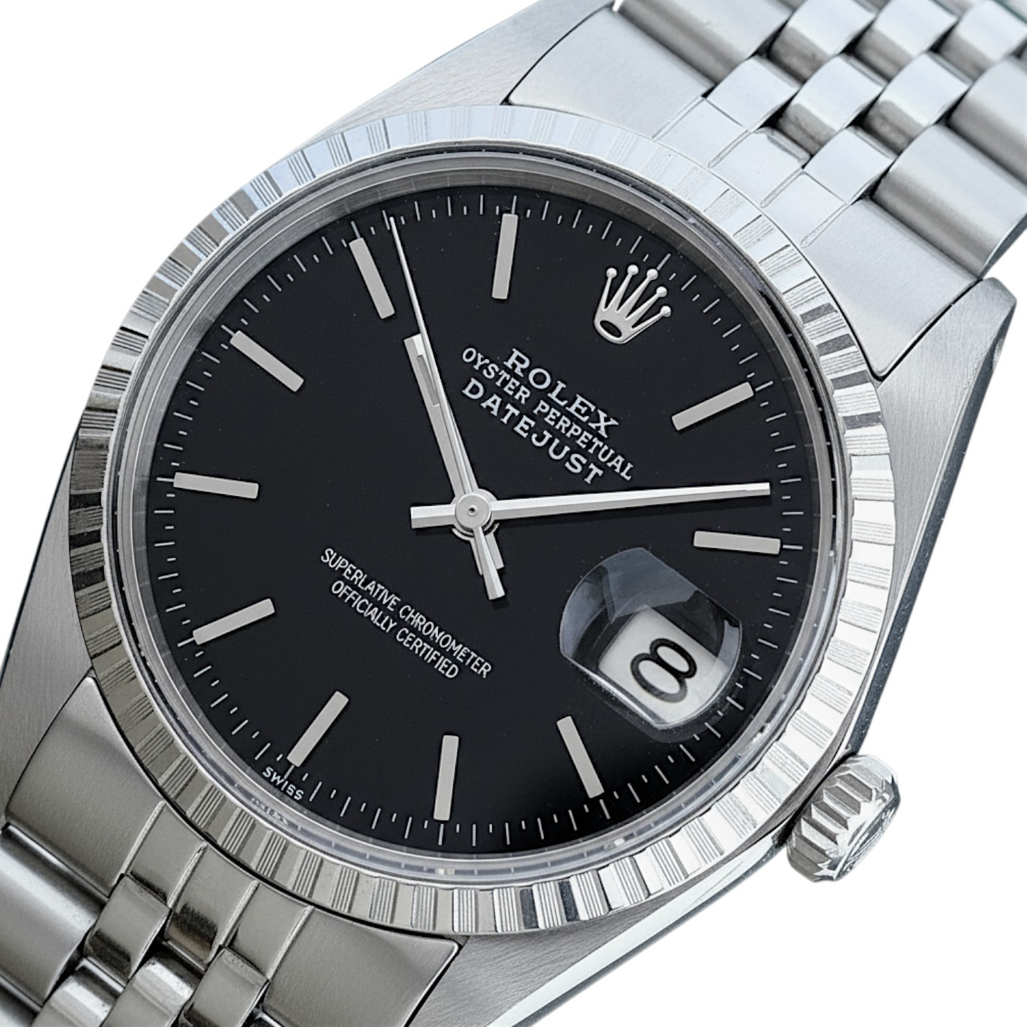 Rolex Datejust Stainless Steel Black Engine