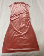 Reformation Short Dress peach Mauve Color Velour Size Large Excellent Condition