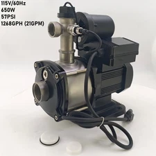 Smart Automatic Water Pressure Booster Pump for Home Shower Irrigation 115V 650W