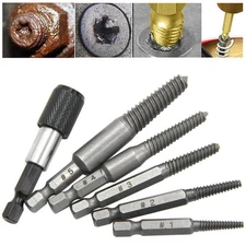 6pcs Fast Damaged Screw Extractor Speed Out Drill Bits Tool Broken Bolt Remover