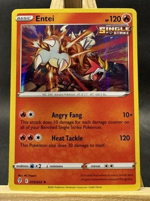 Entei Holo Rare SWSH07: Evolving Skies 019/203 NM