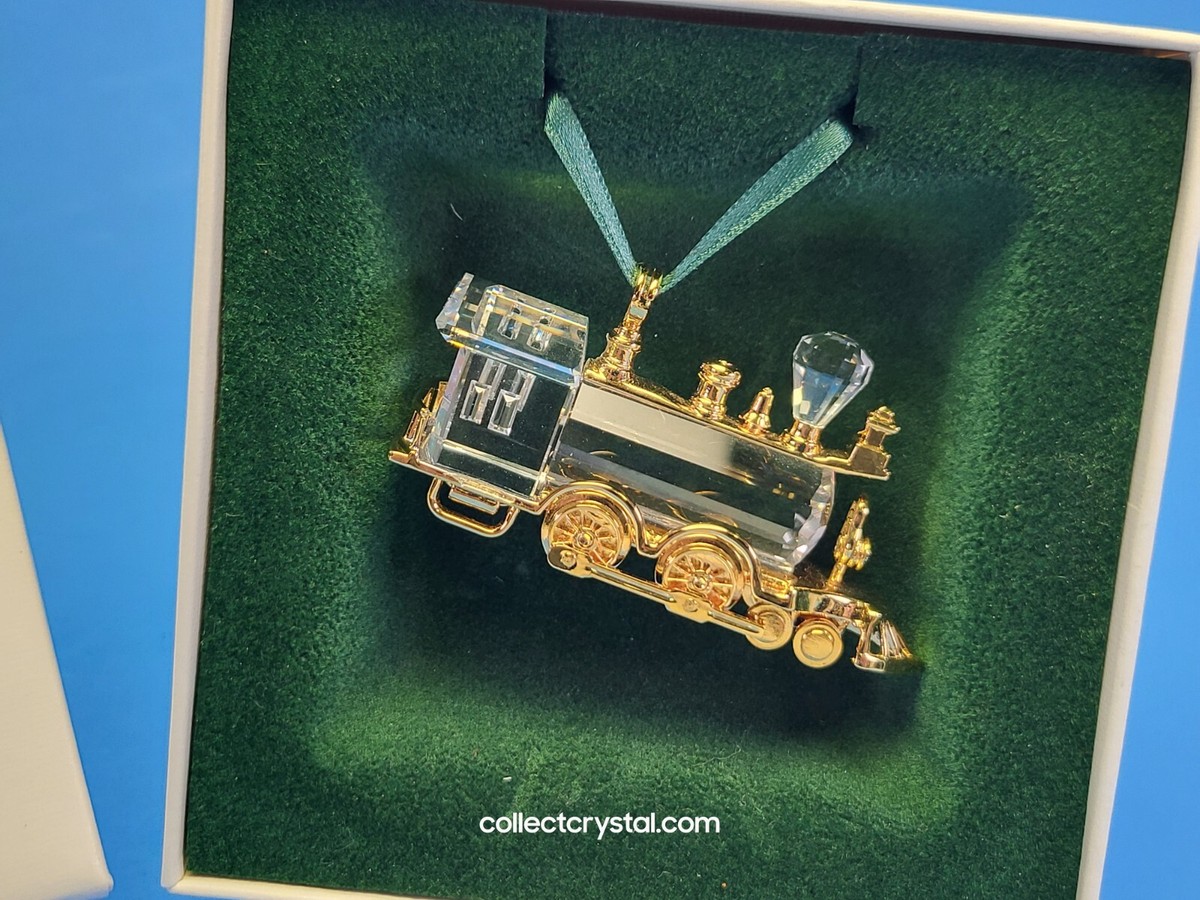 Swarovski Figurine Crystal Christmas Memories Gold Ornaments Train