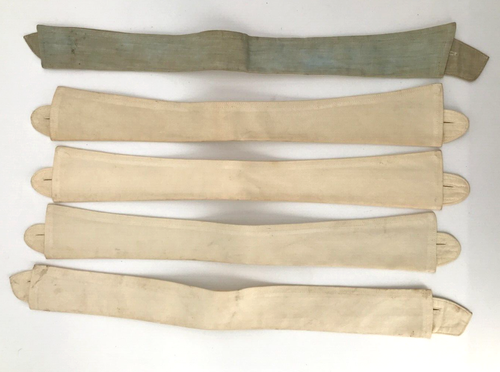 Antique Vintage Starched Stiff Detachable Shirt Collar Stays 15 1/2 Neck - Picture 4 of 6