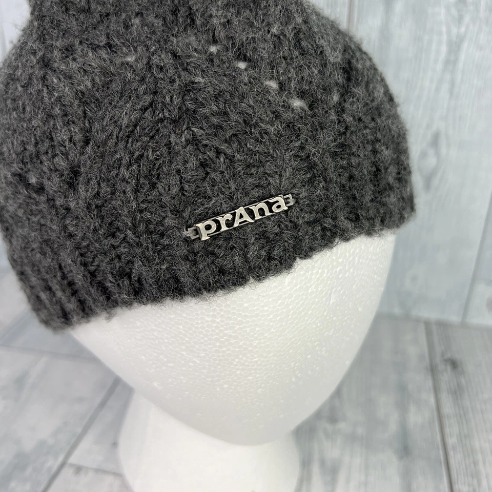 Gorro Prana para mujer talla única gris Tawnie mezcla de lana logotipo de metal U5TAWN316 Foto 2 de 4