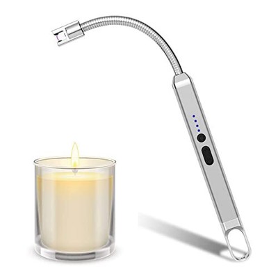 Accendino Elettrico USB Ricaricabile Antivento per Candele, Barbecue