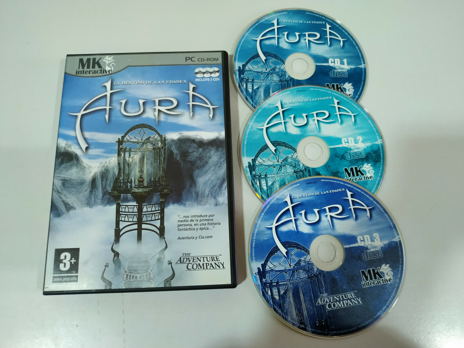 Aura the Destiny of Ages - Game for PC 3 x CD-Rom Spain - 2T