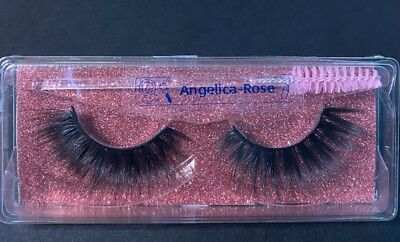 Falsche schwarze Wimpern in 3D Nerzqualität - NEU - Angelica Rose - Wispy Lashes