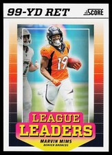 Marvin Mims 2024 Panini Score Football League Leaders Red Denver Broncos NFL