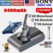 Battery for Dyson V8 Cordless Vacuum Absolute Cleaner 21.6v Replacement 6400mAh