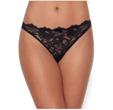 Dita Von Teese Cora Lace G-String Thong Bikini Bottoms Black Size L  5656