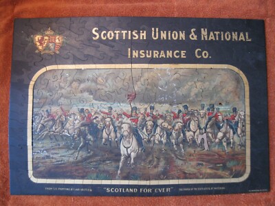 VTG Scottish Union & National Ins, Lady Butler, Scotland For Ever Wooden Puzzle