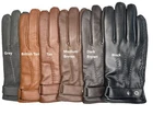 Men's GENUINE SHEEPSKIN soft leather Braided winter gloves w/ Cashmere lining