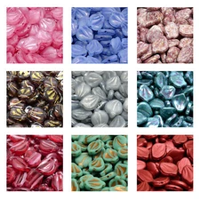 Rutkovsky 111-74205 Peony Petal Pressed Beads Czech Glass 15x12mm Size 10g Pack