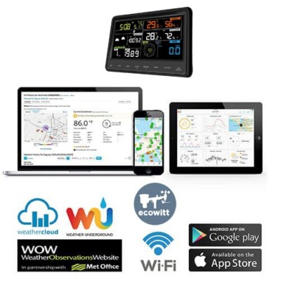 Station Météo Froggit DP2000 Ultra WiFi Gateway 7-en-1, Radio, Neuve