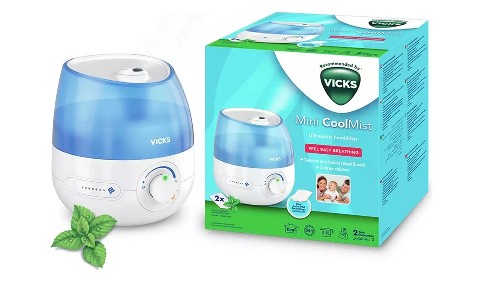 Vicks Humidifier Ultrasonic Mini Cool Mist VUL525E1 Electric With Timer 1.8 L - Image 4 of 4