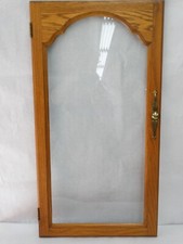 Vintage 1980's Scalloped Cathedral Opening w/Glass Cabinet / Cupboard Door