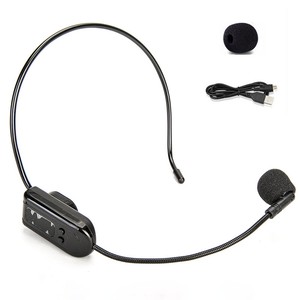 wireless microphone headset with speaker