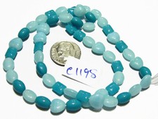 Czech Glass Bead Mixed Shapes MIXED BLUES 5-6mm C1198