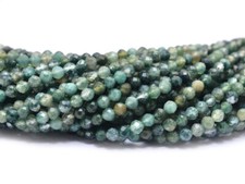 AAA Green Moss Agate Gemstone Micro Faceted Round Beads 2mm-2.5mm Beads 13inch