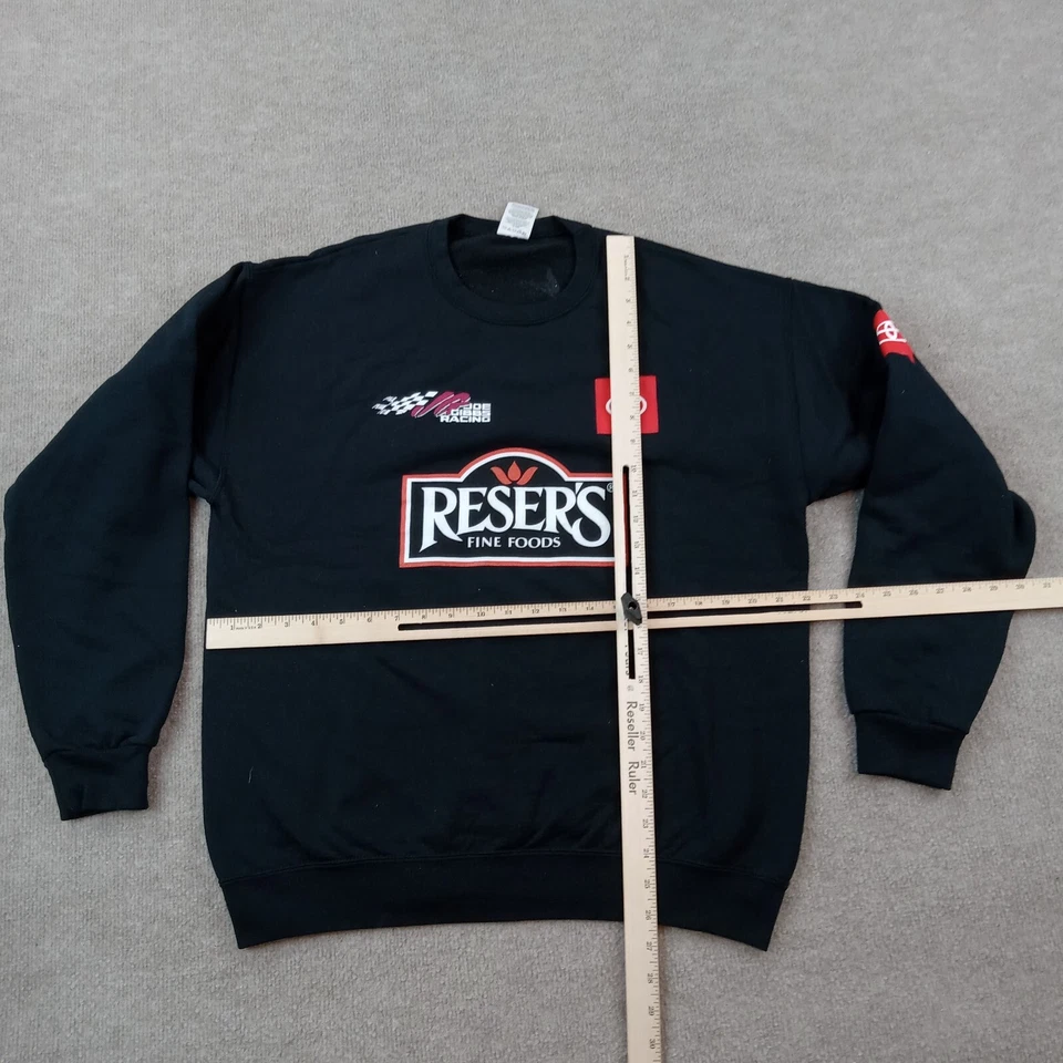 Resers Sweatshirt Men Large Black Long Sleeve Joe Gibbs Racing Toyota Crewneck - Image 2 of 4