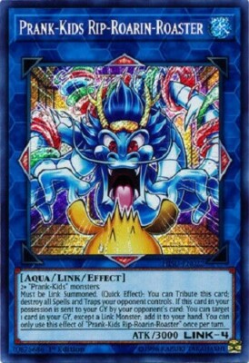 PRANK-KIDS RIP-ROARIN-ROASTER *** SECRET RARE 1ST EDITION HISU-EN022 YUGIOH! 