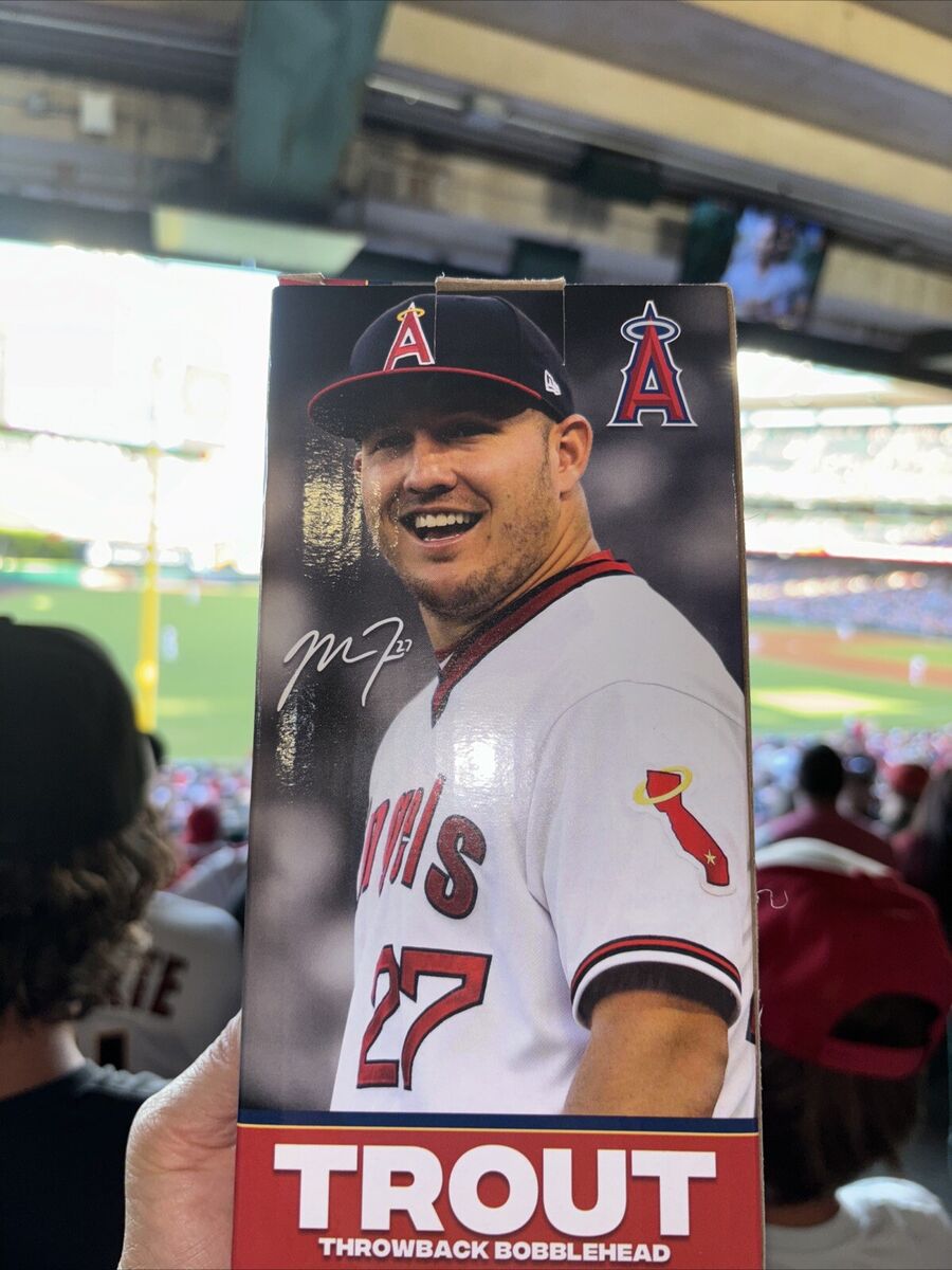 2024 Mike Trout Throwback Bobblehead Anaheim Angels 7/27 SGA 2024 Mike Trout Throwback Bobblehead Anaheim Angels 7/27 SGA