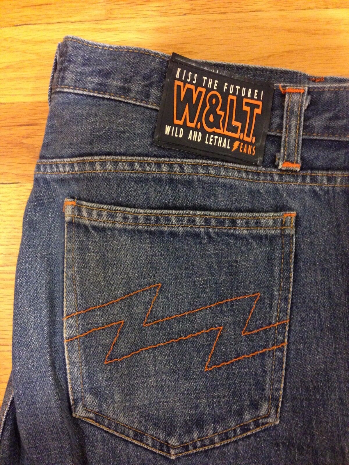 Authentic W< Walter Van Beirendonck Lightening Denim Jeans Size 31 Very  Rare !