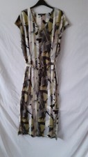 Ladies Multicolour Cap Sleeve Belted Stretchy Maxi Dress. Size 16. Next.
