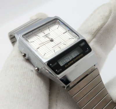 CASIO, 5896 Anolog & Digital ALL STEEL Model AQ800E Stylish MEN'S