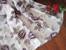 Romantic Purple Rose Button Hole Shower Curtain  Free 12 Hook Ring