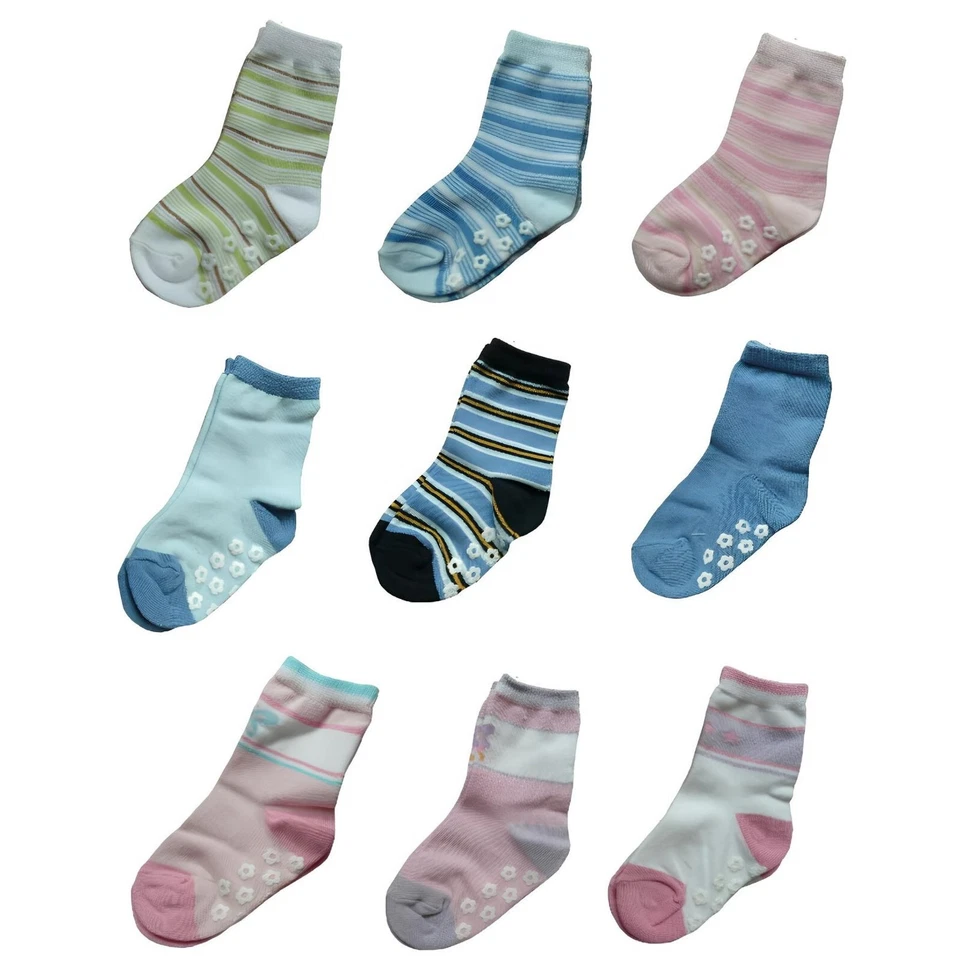BABY-DELUX 3er-Pack Baby Kinder ABS Socken Anti Rutsch Socken 0-24 Monate Stoppersocken
