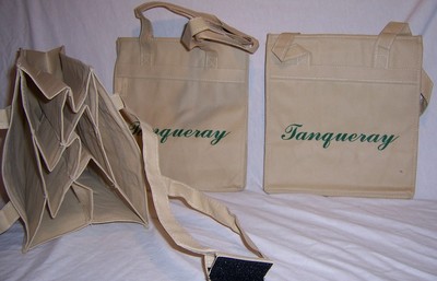 New Lot of 2 TANQUERAY Reusable 6 Bottle Carry TOTE BAGS Be Eco Friendly!