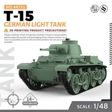 SSMODEL 48731 1/48 25mm Military Model Kit German T-15 Light Tank