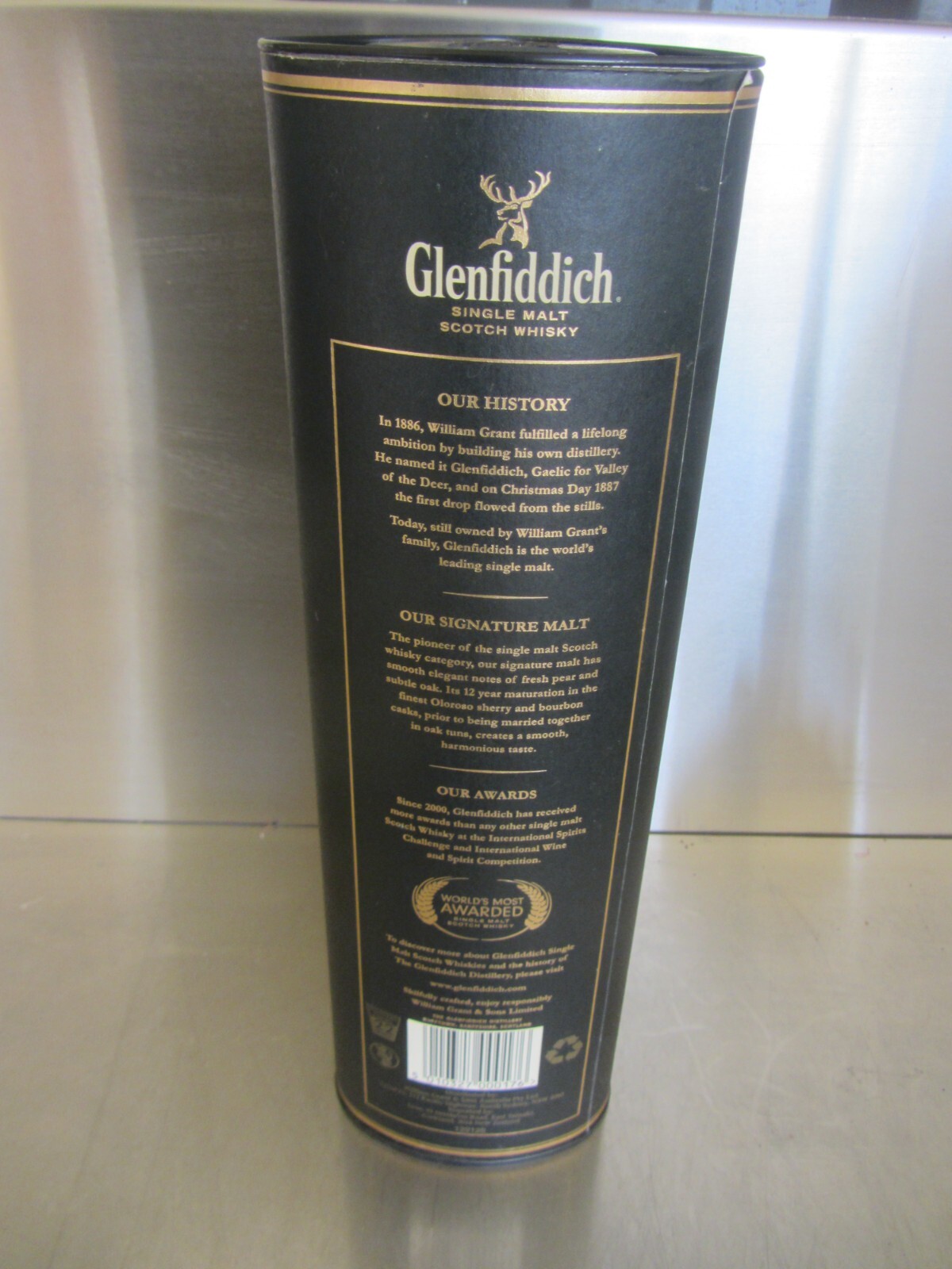 Tin Empty Glenfiddich Scotch Whisky SINGLE MALT VALLEY OF THE DEER eBay