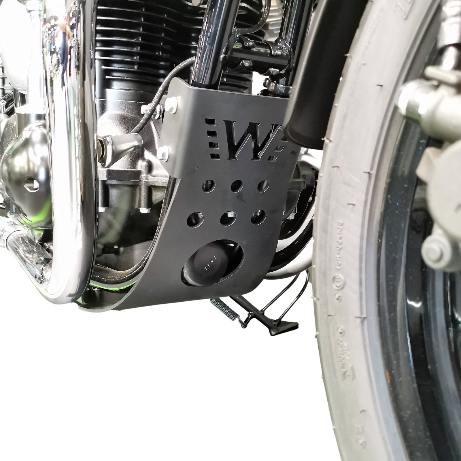 Sabot protection moteur KAWASAKI W800 blindage alu antichoc pour carter de 2011 à 2026