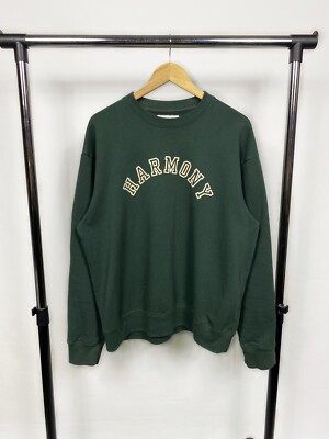 Harmoni Paris Mens Sweatshirt In Green Size Medium Made In USA 
