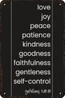 Fruit of The Spirit Vintage Funny Art Tin Metal Signs Home Décor 8x12
