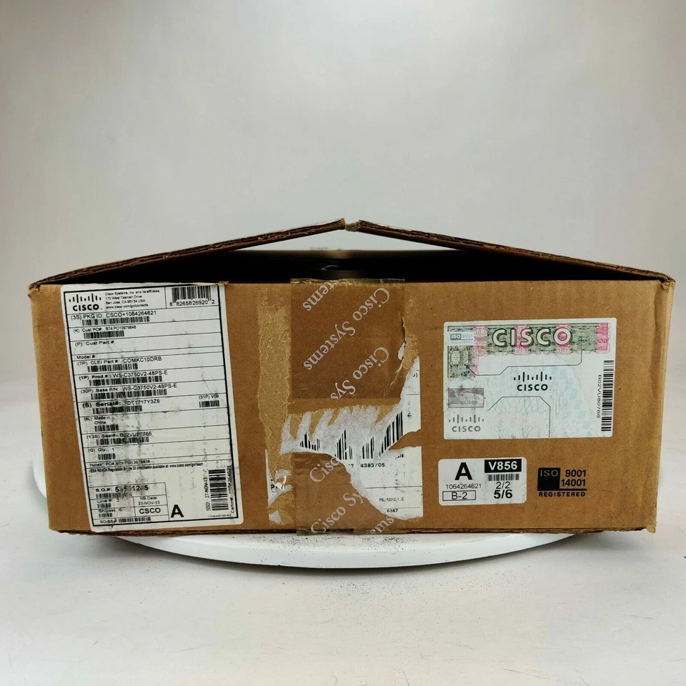 Cisco Catalyst WS-C3750V2-48PS-S 48-Port PoE Switch WS-C3750-48PS-S LATEST VER - Image 2 of 4