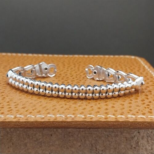 Vintage 1950s JB Champion White Gold Filled Ladies Hearts Cocktail Watch Band - Picture 4 of 9