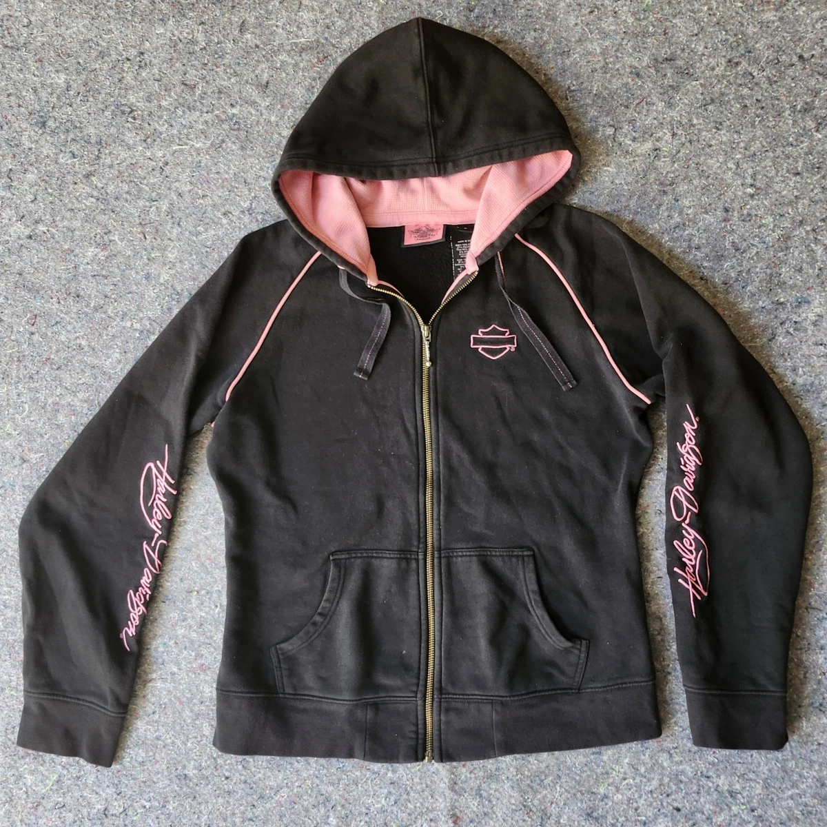 Harley-Davidson Cotton Blend Pink Hoodies & Sweatshirts for Women