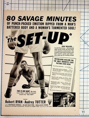 The Set-Up 1949 Robert Ryan Audrey Totter RKO Boxing Film Noir Movie Ad Print
