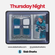 2024 UPPER DECK THE CUP MACKLIN CELEBRINI FOUNDATIONS QUAD JERSEY ROOKIE RC 1/99