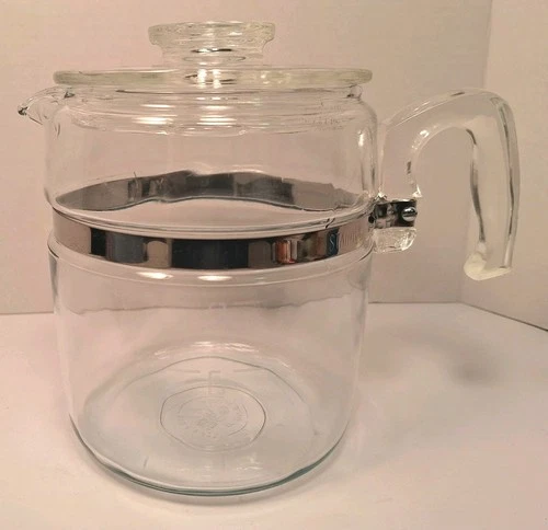 Vintage PYREX 9 Cup Percolator Coffee Pot & Lid 7759 Very Nice