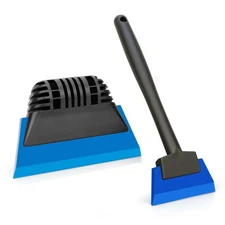 Small Squeegee Set - 2.7 & 4.9inch in Widths - Efficient Water Wiper Rubber B...