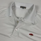 Peter Millar Summer Comfort Polo Mens 2XL White Tree Logo Golf Short Sleeve