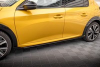 Seitenschweller Ansatz (Paar) Passend FüR Peugeot 208 Gt Mk2 Roter Kern + Hochgl