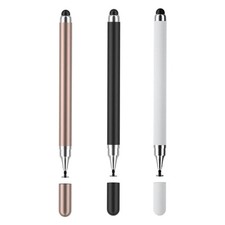 Dxlam 2-in-1 Stylus Pen for Touch Screen, 12.5CM, Black, White, Rose Gold