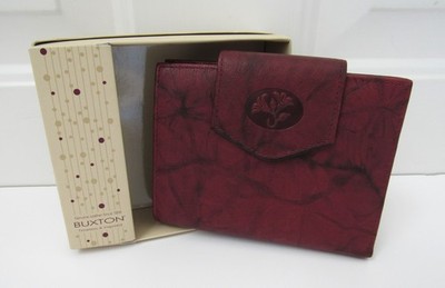 BRAND NEW!! WOMEN'S JULIA BUXTON HEIRESS CARDEX CRUNCH LEATHER WALLET MAHOGANY