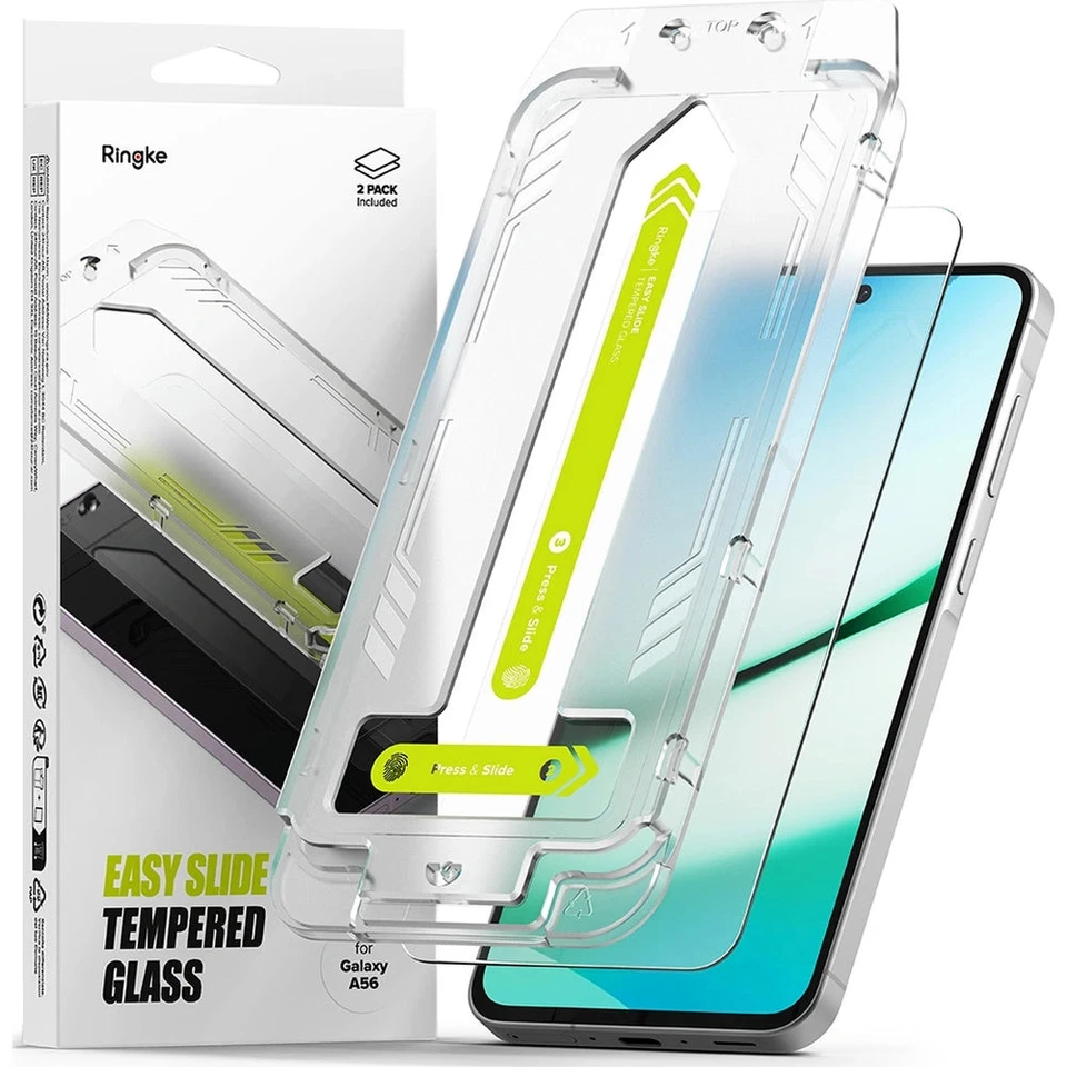2x Schutzglas mit Applikator für Galaxy A56 5G Ringke Displayschutzglas Glas