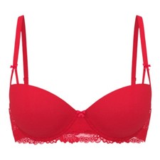 PINK Wink Lightly Lined Balconette Bra  Color: Red Pepper  Multiple Sizes
